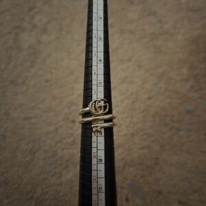 Gucci Gold Double G Stacked Ring